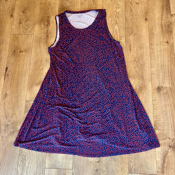 Amazon Essentials dress, sleeveless dress, size XXL, blue and red dots. #phish - Picture 6 of 6